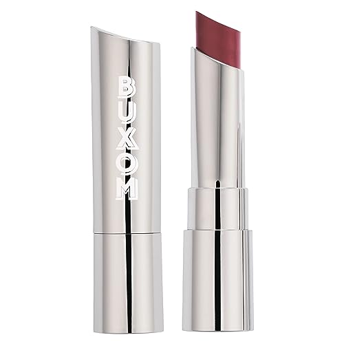 BUXOM Full-On Plumping Satin Lipstick, Pigment-Rich Creamy Lip Color, Infused with Peptides, Hyaluronic Acid & Sunflower Wax, Satin Finish, Weightless, Cruelty Free