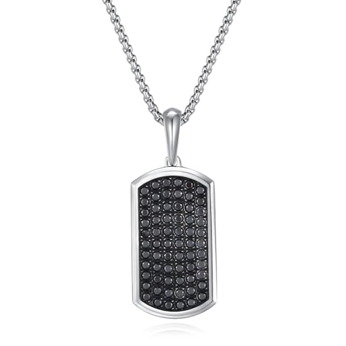 Collier Homme Pendentif Plaque d'Identité GAVU en Acier Inoxydable