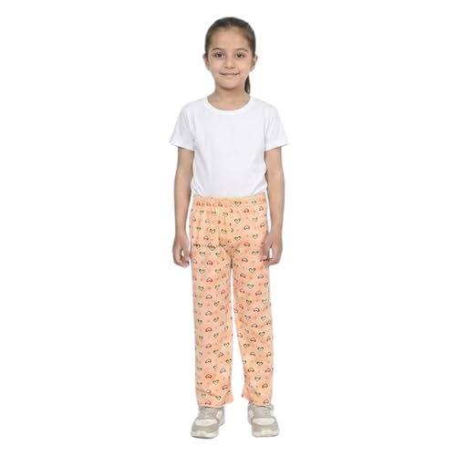 Image of IndiWeaves Girls Regular Fit Cotton Pajama Pants Pack of 4 | All Over Printed Multicolor Pyjama Bottoms | Soft Breathable Nightwear & Loungewear with Elastic Waist | Comfortable Sleepwear for Kids
