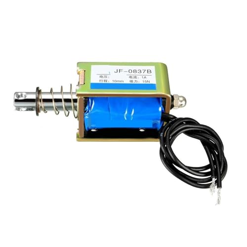 Solénoïde de mouvement linéaire JF-0837B 12V 15N avec course de 10mm