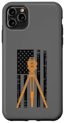 4th of July Surveyor Patriotic USA Flag Surveying X}zP[X iPhone 11 Pro Max p
