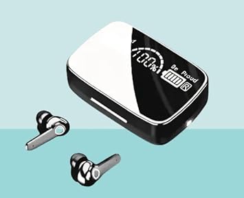 M19 Waterproof True Wireless Bluetooth Earbuds with LED Digital Display, Fast Charging, Touch Control, Black