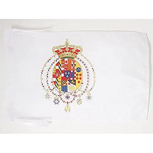AZ FLAG, Kingdom of the Two Sicilies 1816 Flag, 18'' x 12'', 100% Polyester Italy, Former Italian Small Banner with Two Cords