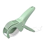 Gemüse Grillwürfel Gemüseschneider, vielseitig einsetzbar für Bananen, Gurken, Tomaten, rote und braune Gemüsesorten (Green, One Size)