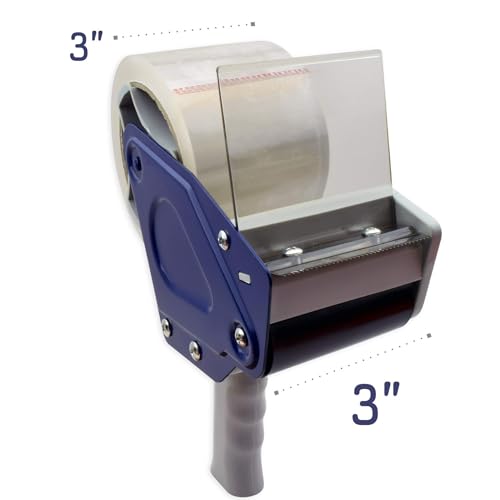 Klebebandabroller, 75mm Profi-Paketbandabroller mit Metallrahmen - Für Paketierung, Versand und Umzug, Einfach zu Bedienen