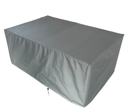 Abdeckung für Gartenmöbel Anpassbare Größe 300D Oxford Gewebe Schutzhülle,Staubdicht, winddicht, wasserdicht und UV-beständig Zum Schutz verschiedener Möbel und Outdoor-Geräte (grau, Rechteck)