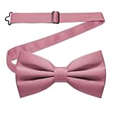 JEMYGINS Mens Dusty Rose Pre-tied Bow Tie Bowtie for Wedding and Business(Dusty Rose)