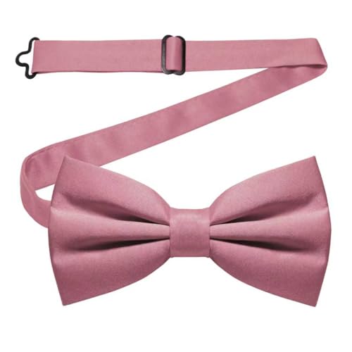 Image of JEMYGINS Solid Color Pre-tied Bow Tie Adjustable Bowtie for Men