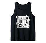 straight outta 4th grade quarto laureato festa di laurea canotta