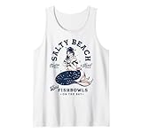 The Salty Beach Oyster Bar & Thirst Trap: Cute Pinup Mermaid Tank Top