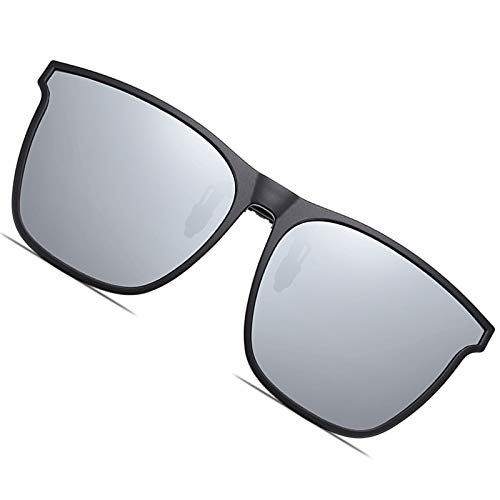 Image of Polarized Clip-on Sunglasses Oversized UV400 Anti-Glare Fishing Driving over Prescription Glasses for Men Women