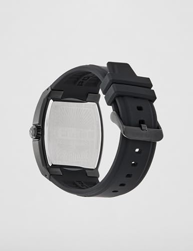 Image of Police Quartz Multifunction Grey Dial Black Silicone Strap Watch for Men - PLPEWJQ0004501
