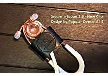 LuxeClip: Embrace Elegance and Functionality - Modern and Sleek Stethoscope Holder Crafted with Premium Leather - Compatible with ADC, MDF, Adscope, and Littmann Models - Reduce Neck Strain & Keep
