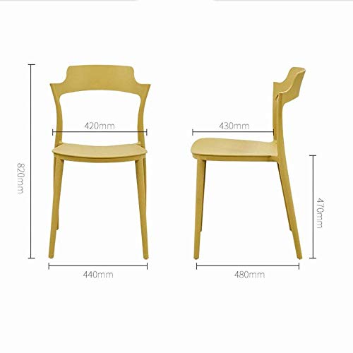 Silla de comedor ZZ con respaldo de plástico lavable y cómodo 2