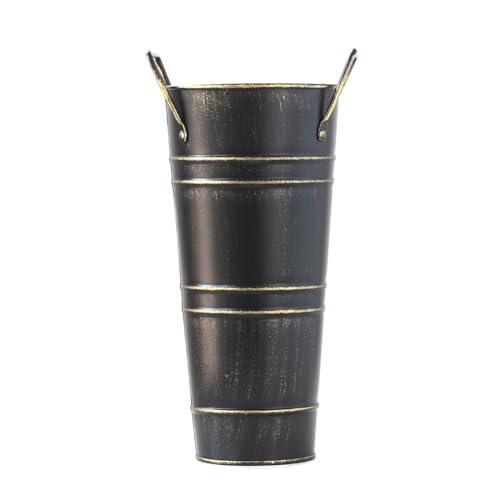 Kliplinc 2 paragüeros de metal, soporte para sombrilla independiente, cubo de flores francés, paraguas, cubo, contenedor, bastón, estantería de almacenamiento