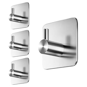 Menz ZT-SR-WQM-M Klebehaken 4er-Set Edelstahl