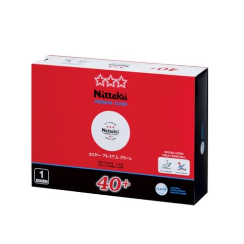 Balles de tennis de table à rebond parfait Nittaku NB1701 3 étoiles pro 1 douzaine