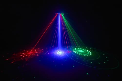 Image of DJ Lights for Parties, Disco Lights DMX and Sound Activated Stage Light, 29-Eyes LED Stage Lighting for Parties Indoor Dance Floor Birthday Rave Bar Karaoke Wedding Show Club
