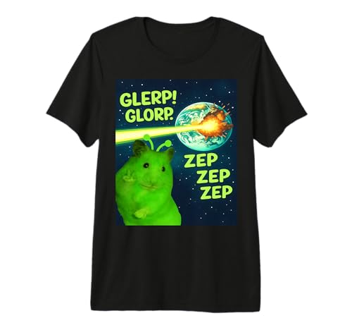 Funny Alien Hamster Meme Glerp Glorp Zep Women Men Kids Premium T-Shirt