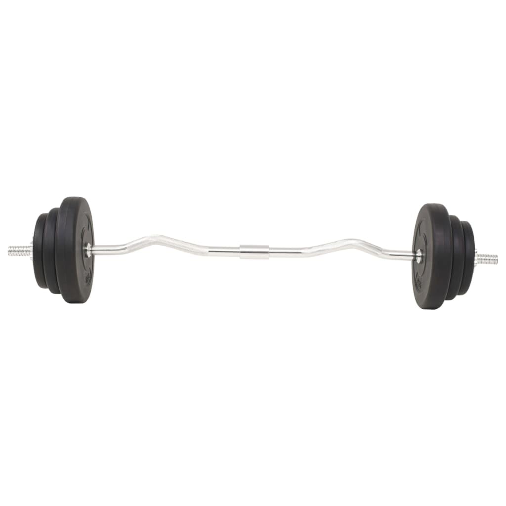 vidaXL Sztanga i hantle z zestawem obciążeń, 30 kg
