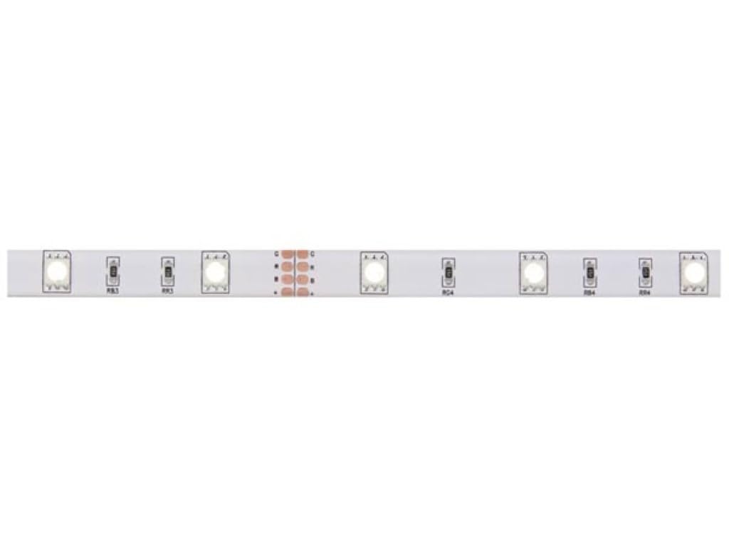Perel Set di strisce LED con 150 LED luminosi 5050, controller RGB e alimentatore, facile controllo tramite telecomando IR incluso, flessibile e autoadesivo, rivestimento in PU, lunghezza 5 metri