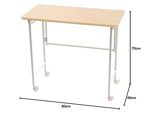 アイリスプラザ PCデスク パソコンデスク 折りたたみ 机 デスク スチール ナチュラル 幅80cm おしゃれ 家具 在宅 テレワーク 幅80cm OTTD-80NA