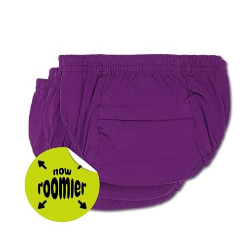 Image of Tiny Trainers Cotton Training Pants, Unisex, for Babies and Toddlers, Elimination Communication or Potty Training - 3-pack (4T, Blackberry Purple)