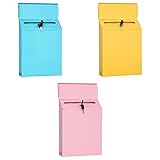 Yajuyi 3pcs Mailbox Deposit Drop Box Secured Envelopes Postbox