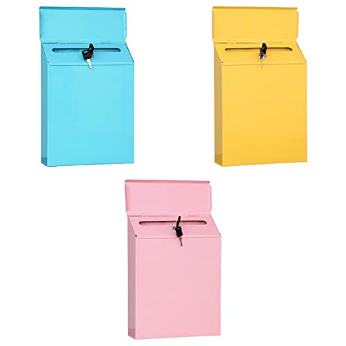 Yajuyi 3pcs Mailbox Deposit Drop Box Secured Envelopes Postbox