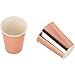 Juvale Rose Gold Foil Paper Cups - Party Supplies for Weddings & Baby Showers - 12 oz Disposable & Compostable Cups - Pack of 36