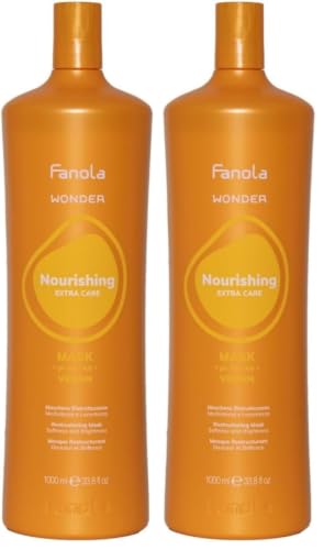Fanola Wonder Nourishing, Maschera Capelli Ristrutturante, 1000 ml (Packung mit 2)