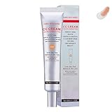 Crema CC Que Cambia de Color,Líquida Fundación,Correcting CC Cream,Base de Maquillaje de Cobertura Total,Hidratación Duradera, Ilumina la Piel y Crea una Apariencia Impecable sin Esfuerzo,Natural
