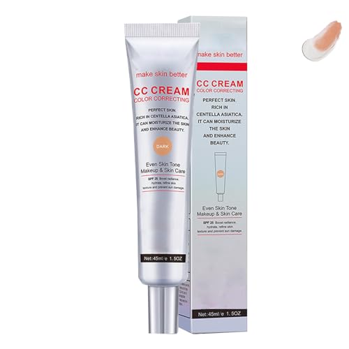 Crema CC Que Cambia de Color,Líquida Fundación,Correcting CC Cream,Base de Maquillaje de Cobertura Total,Hidratación Duradera, Ilumina la Piel y Crea una Apariencia Impecable sin Esfuerzo,Natural