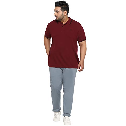 Image of Urbano Plus Men Mid Rise Cotton Regular Fit Casual Chino Pants Stretch