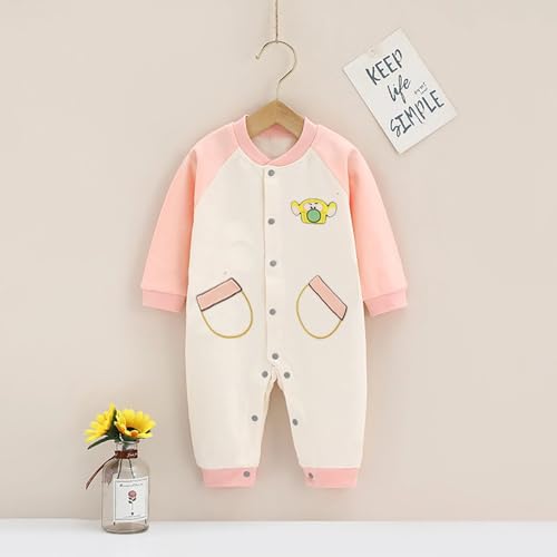 Image of Bold N Elegant Full Sleeve Footless Baby Romper Onesie Front Button Bodysuit Jumper for Newborn Baby Boys Girls Kids