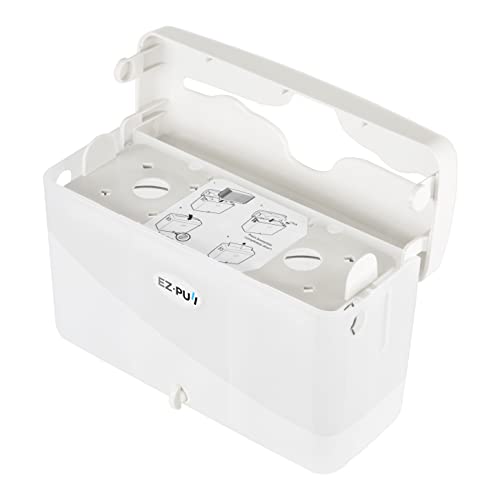 Image of EZ-Pull Countertop SLIMFOLD Hand Towel Dispenser for Kitchen /Bathroom /Office /RV /Airbnb(Only Works with SLIMFOLD Paper), White 4600-EZ, EZbrnd 9 inch x 3.5 inch x 6 inch