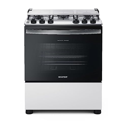 Fogão 5 Bocas Turbo Chama Acendimento Automático Bivolt, Branco, Brastemp