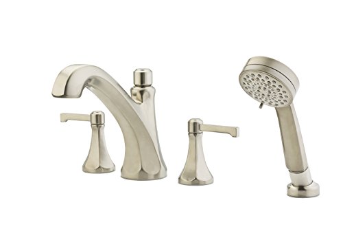 Tech Deals 🔥 Pfister RT6-4DEK Arterra Arterra 2-Handle Roman Tub Trim with Handheld Shower 15 gpm Brushed Nickel
