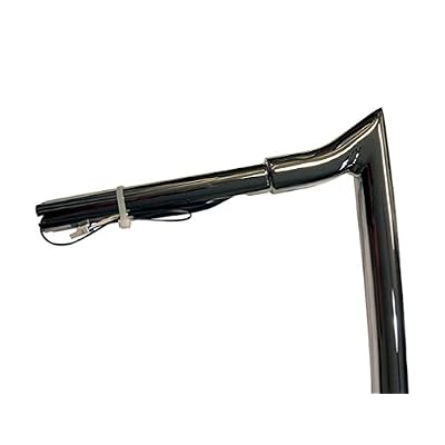 Pre Wired Dominator Industries 1 1/4 Inch Road Glide Meathook Ape Hanger Handlebars, 14 Inch Rise, Chrome for 2015-2022 Harley Road Glides