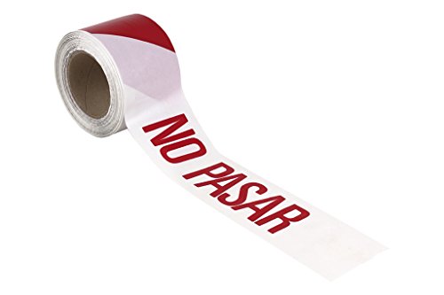 Cofan 11000330 Cinta Balizamiento No Pasar, 80 mm x 100 m