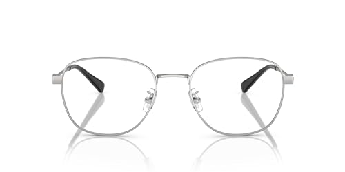 Coach HC5163 Prescription Eyewear Frames, Silver Satin Color/Demo Lens, 55 mm