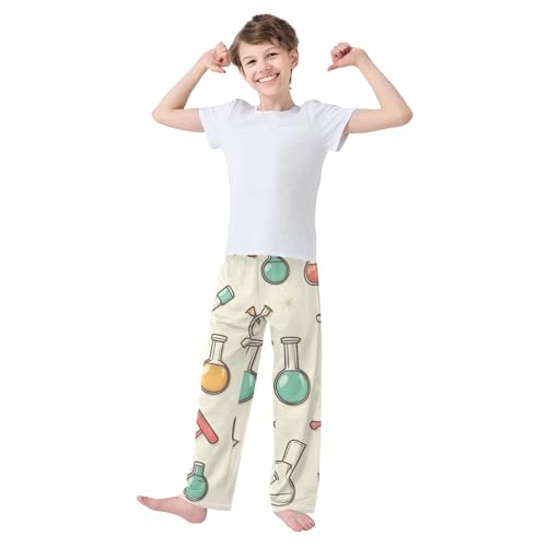ZZXXB Chemical Experiment Boys Long Pants Soft Trousers Elastic Waist Kids Lounge Bottoms with Pockets S-XL3