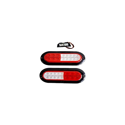 Kit Laterna e Luz de Placa Led Para Carretinha Barco Jet-sky e Moto Com Ré Bivolt 12/24V
