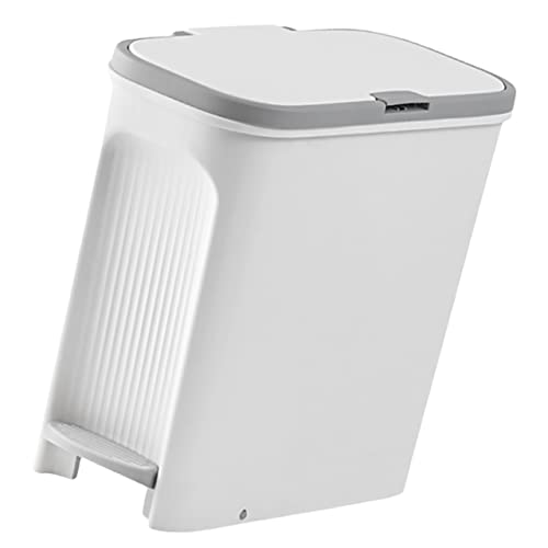 Caneca de basura rectangular con pedal 1.7 lb gris