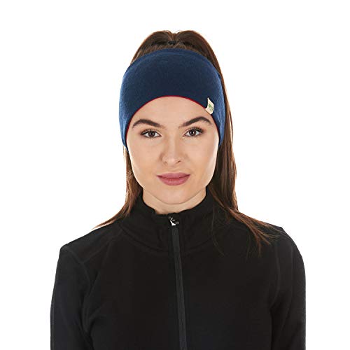 Minus33 Merino Wool Reversible Headband Navy Blue/True Red One Size #TOP11