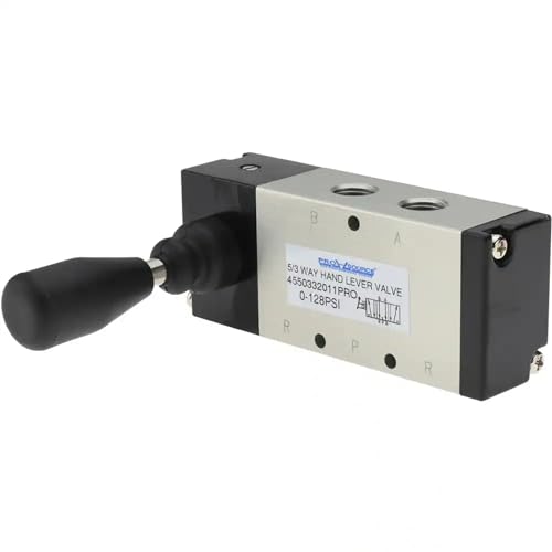 PRO SOURCE Manual Lever/Detent Mechanical Air Valve, 5-Way 3-Position 1/4