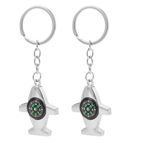 Brújulas llavero avión mini 2 pzas Zerodeko miniatura 1