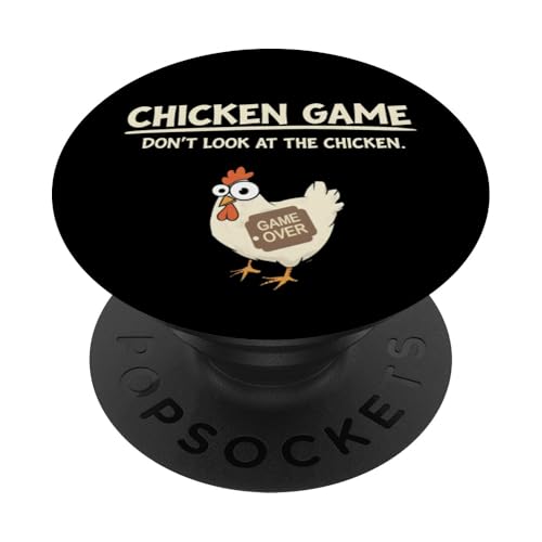 Divertente gioco di pollo non guardare design PopSockets PopGrip Adesivo Divertente gioco di pollo non guardare design PopSockets PopGrip Adesivo