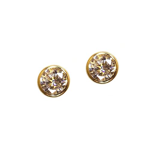 Image of Arranview Jewellery Cubic Zirconia 3mm round stud earrings in 9ct gold