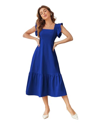 Shasmi Girl's & Women's Solid Color Square Neck, Ruffle-Trimmed H...